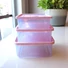 Kép 3/4 - Multibox ételtároló szett 3 részes pink tetővel