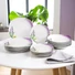Kép 3/4 - 18 részes porcelán tányérkészlet (levendula mintával)