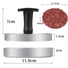 Kép 2/3 - Alumínium Hamburger húspogácsa készítő (11,8 cm-es)