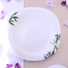 Kép 2/4 - 19 részes szögletes opál étkészlet (fehér orchidea mintával)