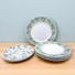 Kép 1/4 - 18 részes LA BELLE porcelán étkészlet (zöld-kék virágmintával)
