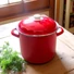 Kép 2/4 - Fazék fedővel zománcozott 22cm 6,9l piros Perfect Home